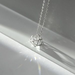 🌕silver geometric necklace